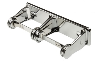 Chromed Double Roll Toilet Tissue Dispenser